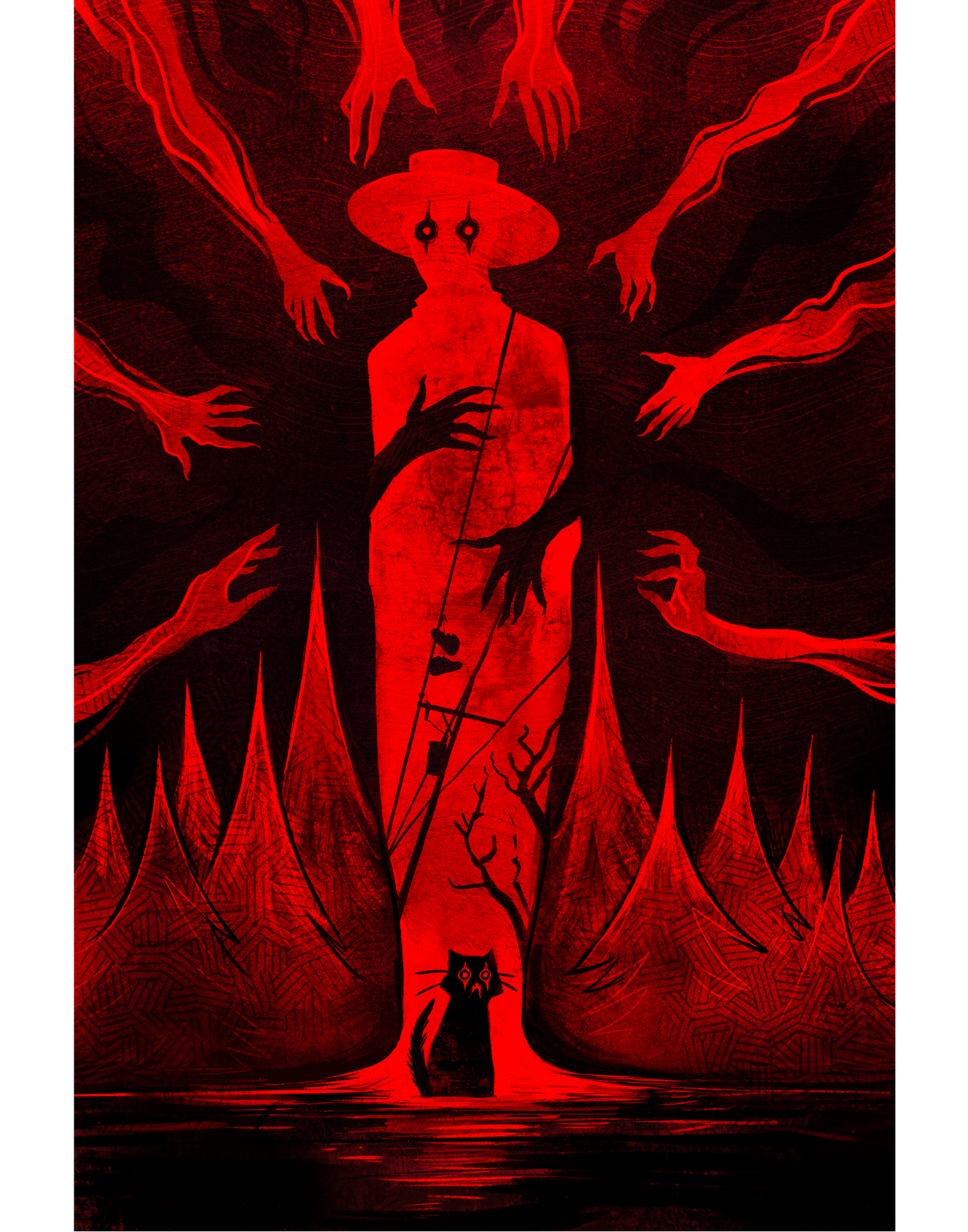 Red Hands Print - 8x10in