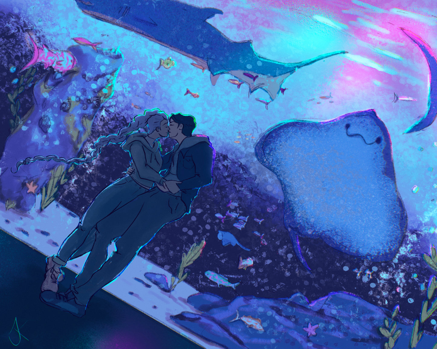 Kpop Demon Hunters Aquarium Print