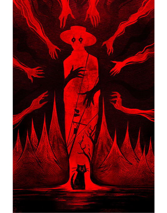 Red Hands Print - 8x10in