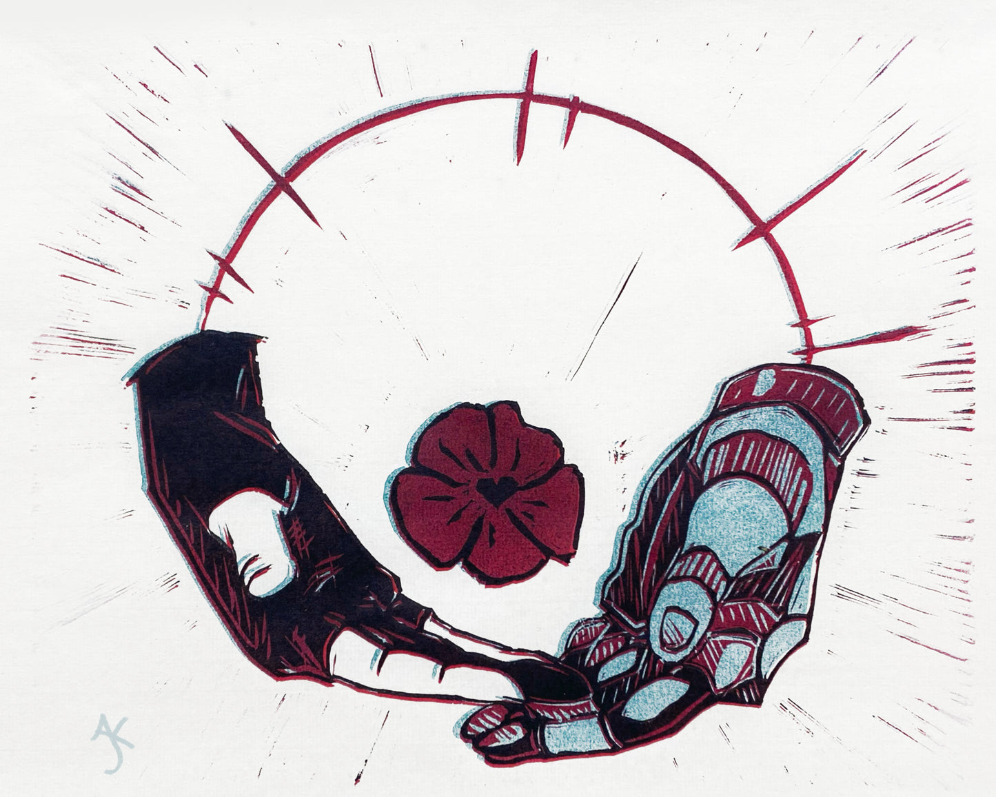 Trigun Hands Print - 8x10in